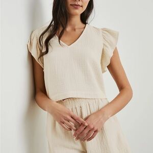 Rails Miley Gauze Top in Flax